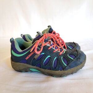 Merrell Chameleon Waterproof Athletic Hiking Sneaker Pink Blue Youth Girls 11 M